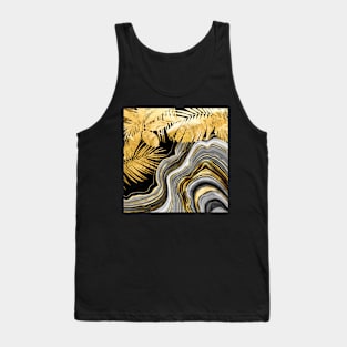 Black Gold marble tropic Tank Top